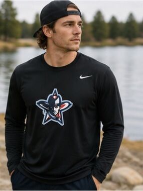 Nike Dri-FIT Gentry Academy Stars Long Sleeve Performance Shirt Black Large